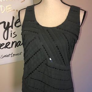 Sequin Dark Green Tank Top M